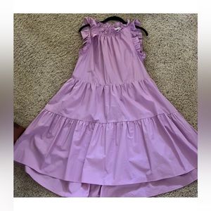 moodie Lavender Ruffle Tiered Midi Dress